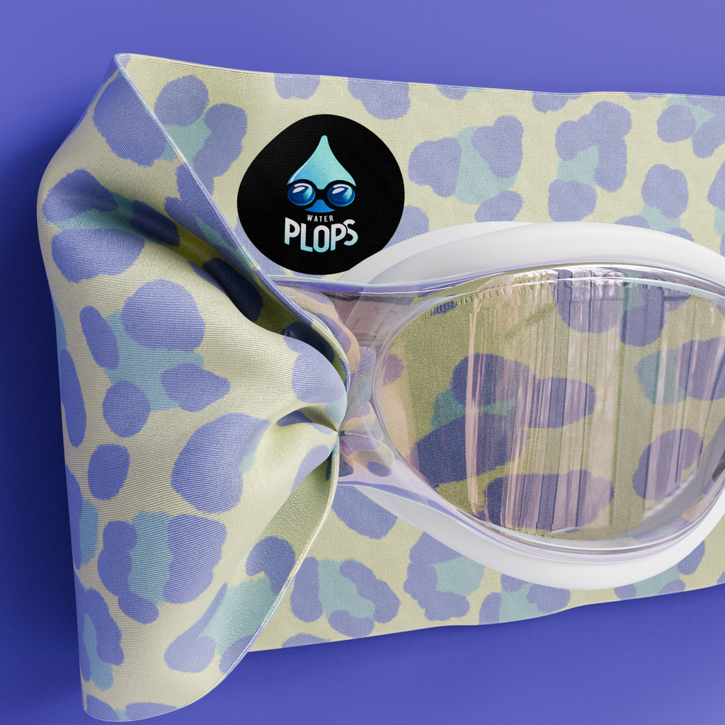 Yellow and Purple Leopard - Adult Swimming Goggles