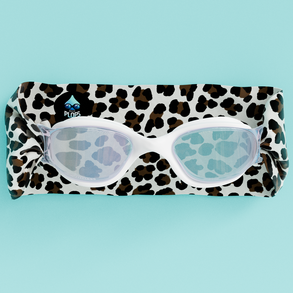 Brown and Black Leopard - Adult Swimming Goggles