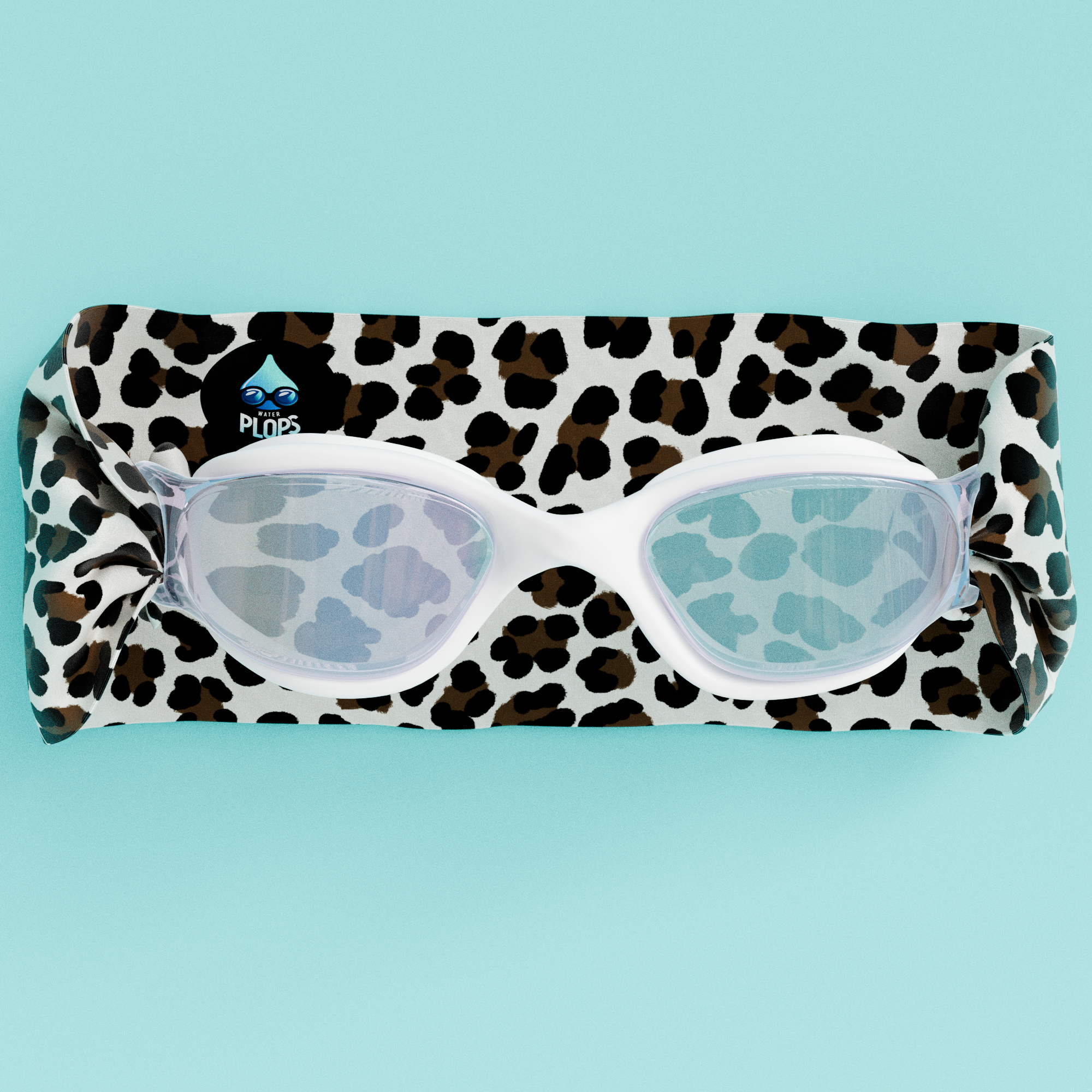 Brown and Black Leopard - Adult Swimming Goggles
