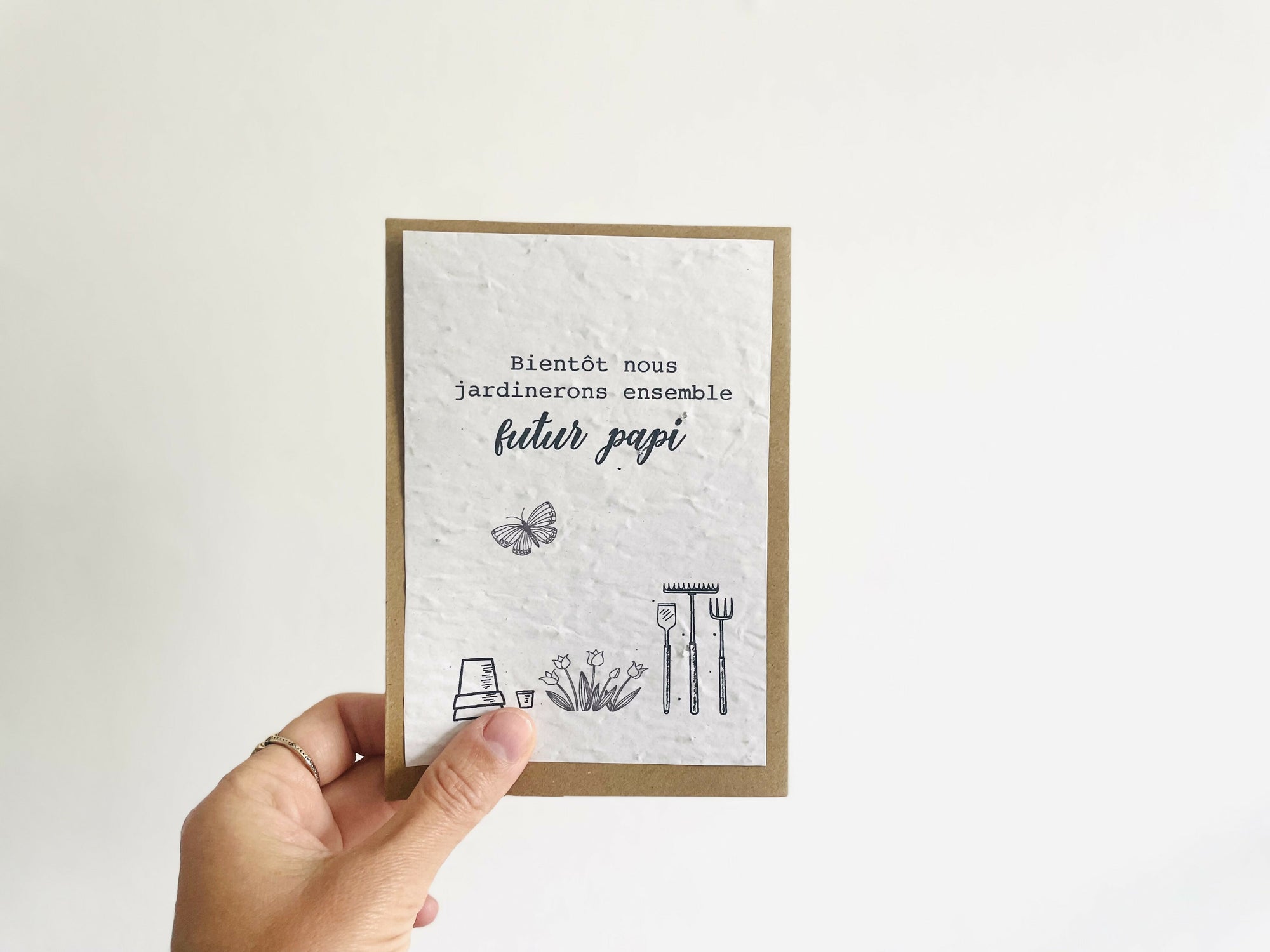 Carte à planter futur papi annonce grossesse