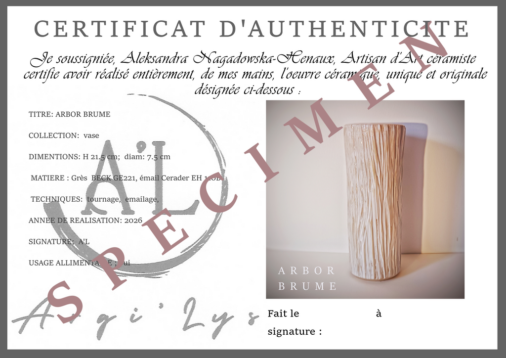 Vase “Arbor Brume”