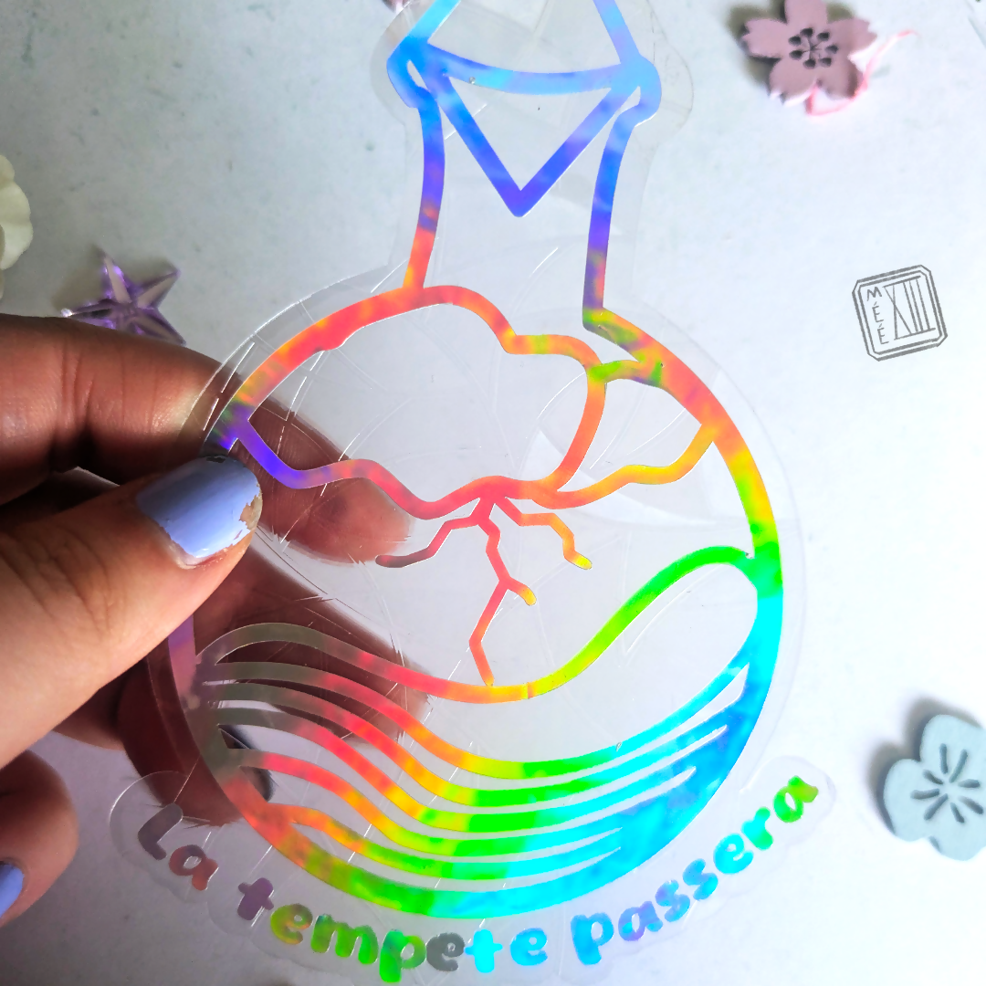 Sticker suncatcher la tempête