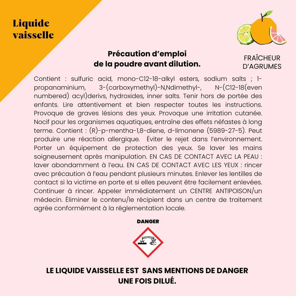 Recharges Liquide Vaisselle Agrumes (x4)