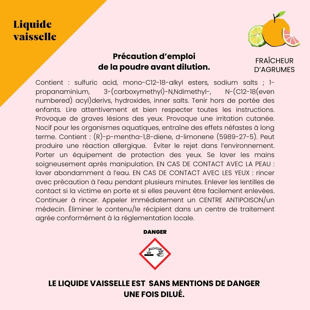 Recharges Liquide Vaisselle Agrumes (x4)