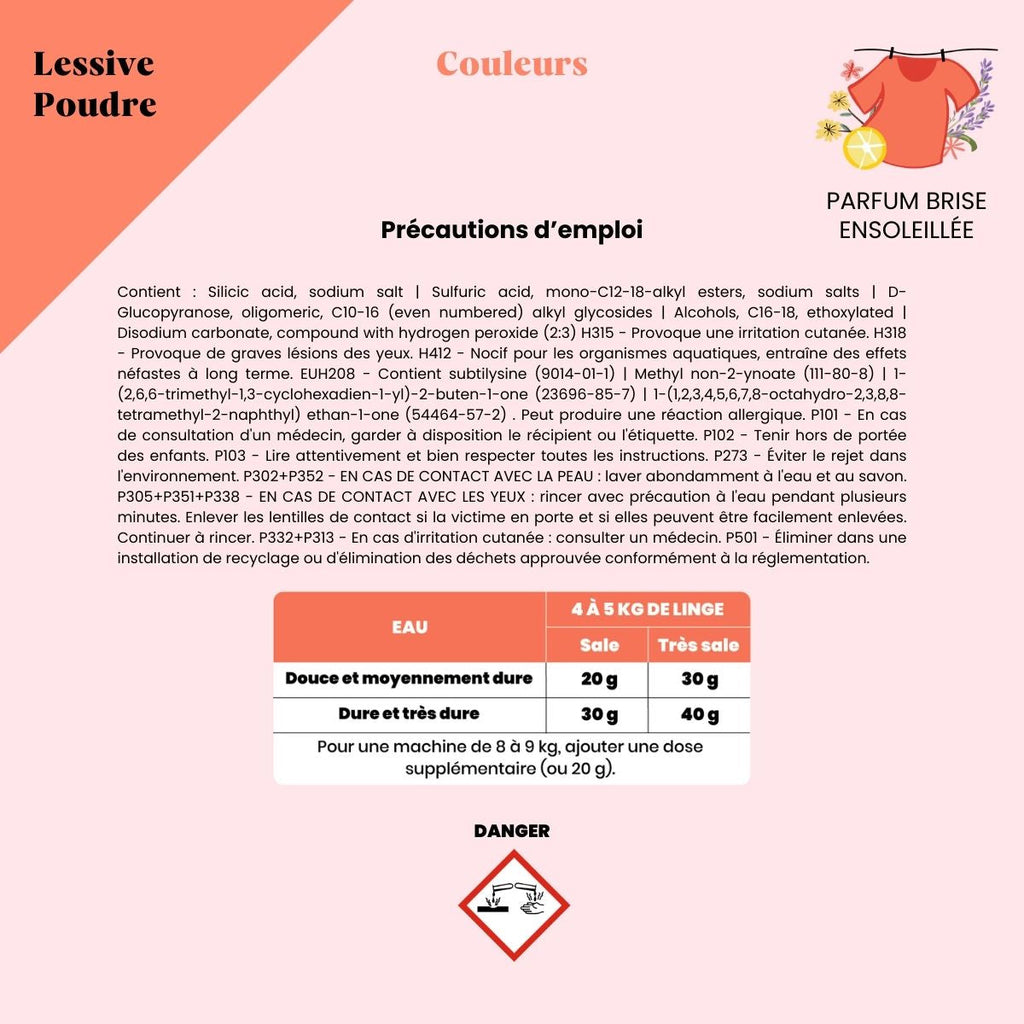 1 Recharge Lessive Couleurs (-20%)