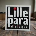 CADRE "LILLE PARADISIAQUE" Noir Carré blanc