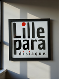 CADRE "LILLE PARADISIAQUE" Noir Carré noir