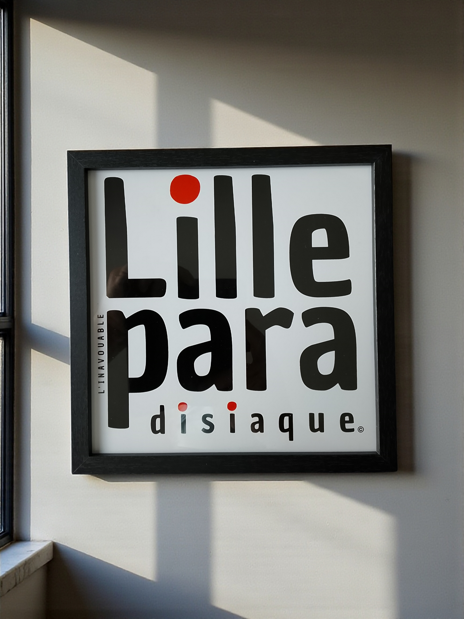 CADRE "LILLE PARADISIAQUE" Noir Carré noir
