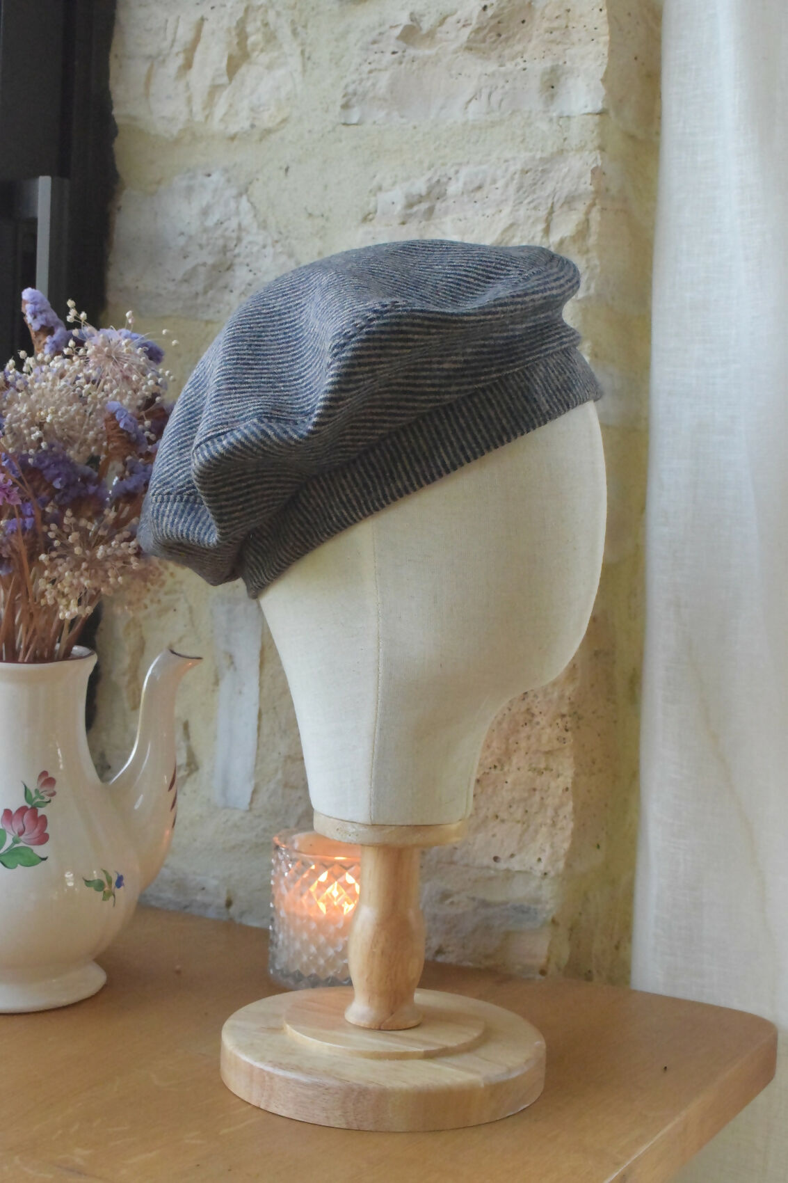 beret-laine-marron-noir-rayure-chic-ethique-artisanale-fait-main-tendance-upcycling-2