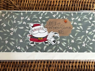 Carte enveloppe NOEL CREME