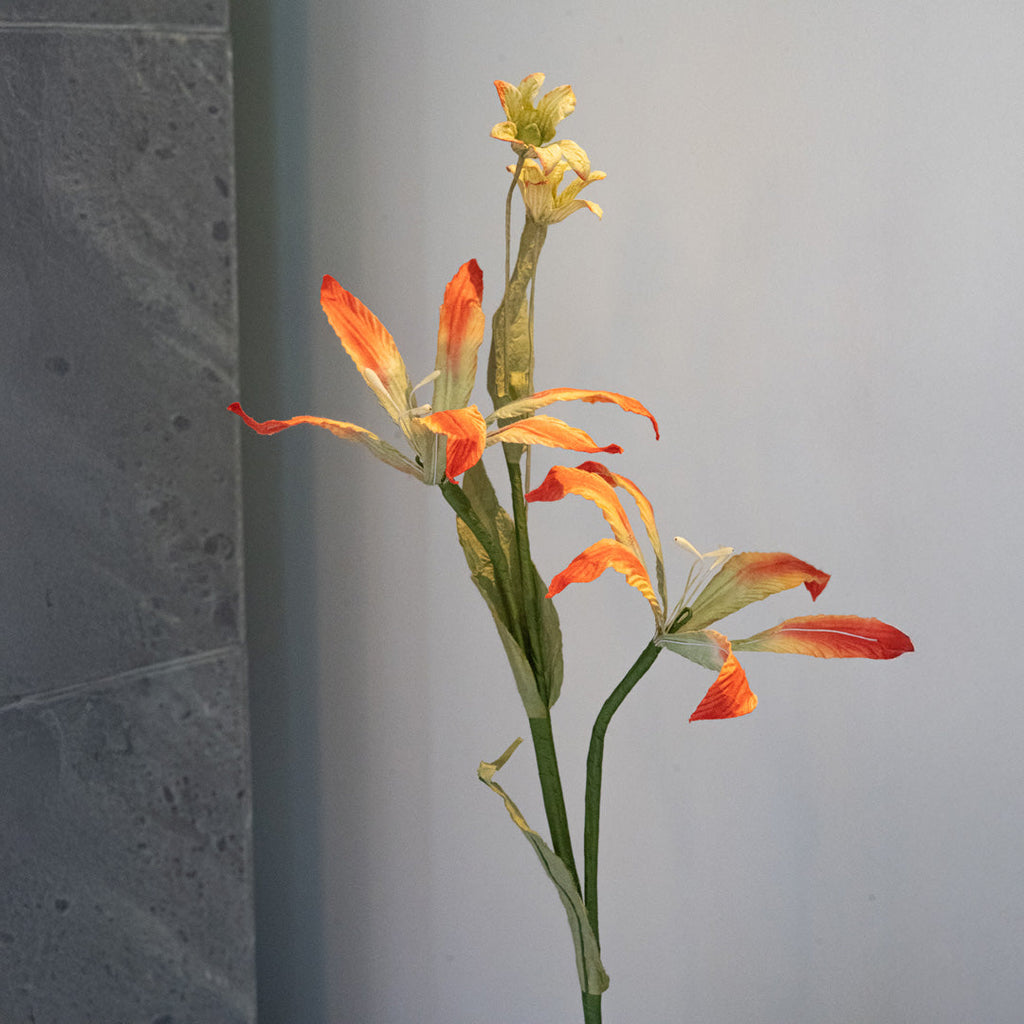 Lys en papier orange fleurs en papier flowrette