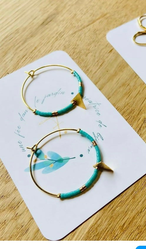 iris créoles turquoise