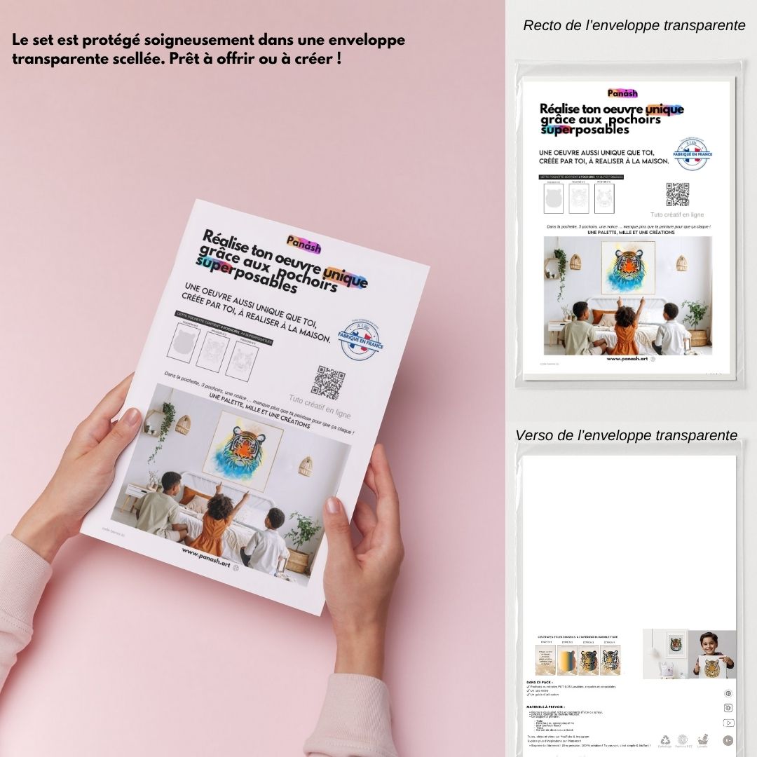 Set de 3 Pochoirs Tigre - Crée une Oeuvre Sauvage et Unique ! A4