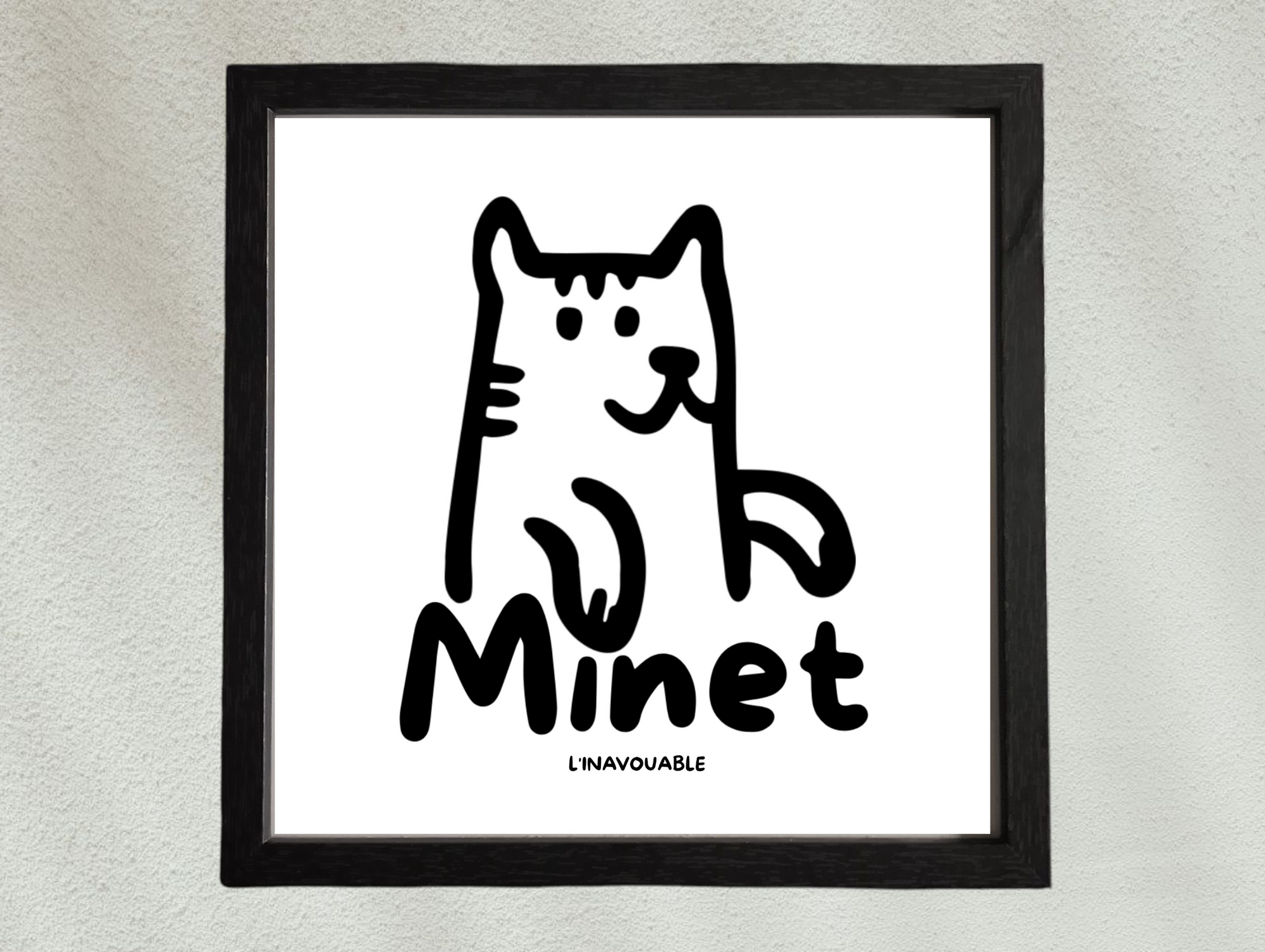 CADRE "P'TITE BOUCHE GRANDE GUEULE" Carré Noir