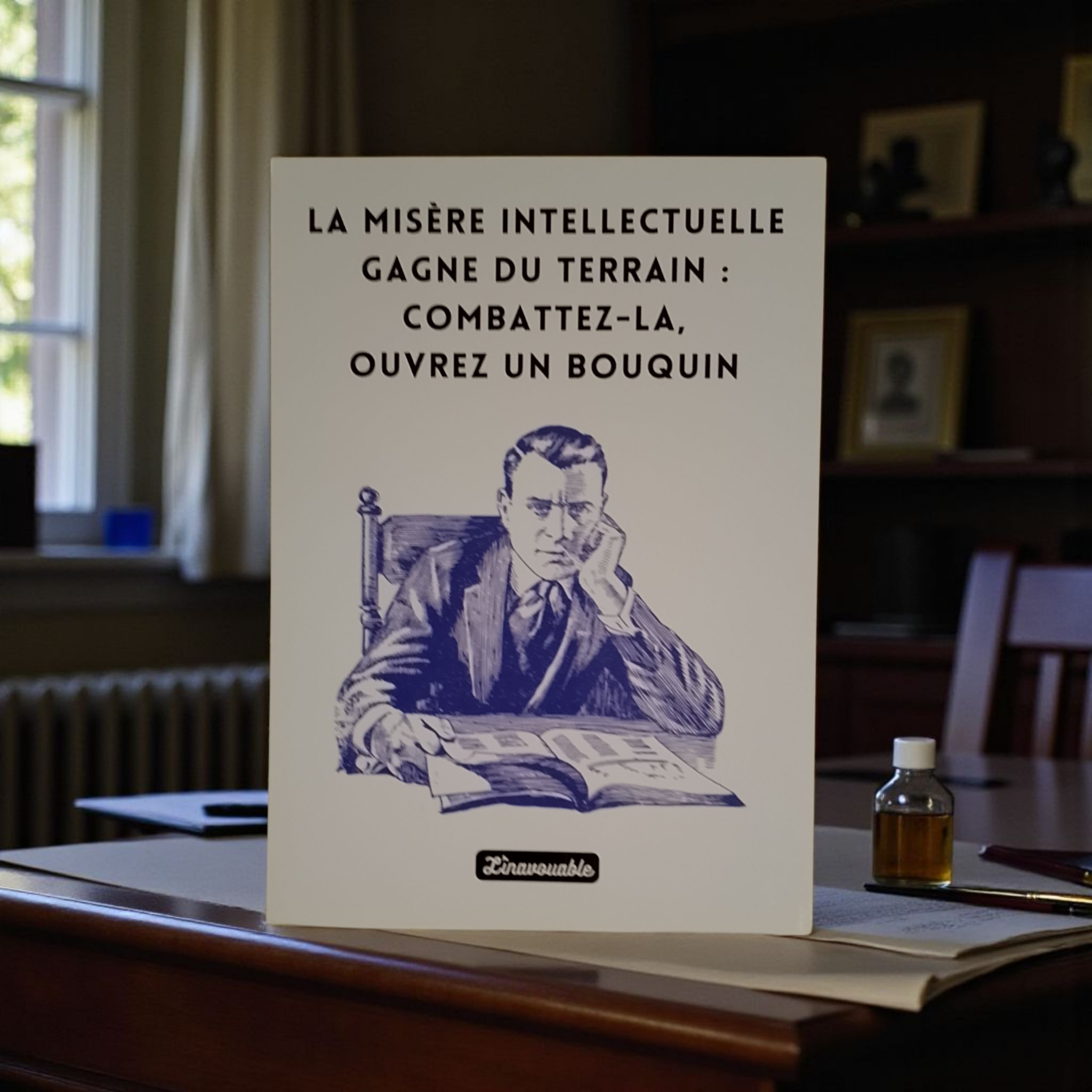 CARTE POSTALE "LA MISÈRE INTELLECTUELLE..."