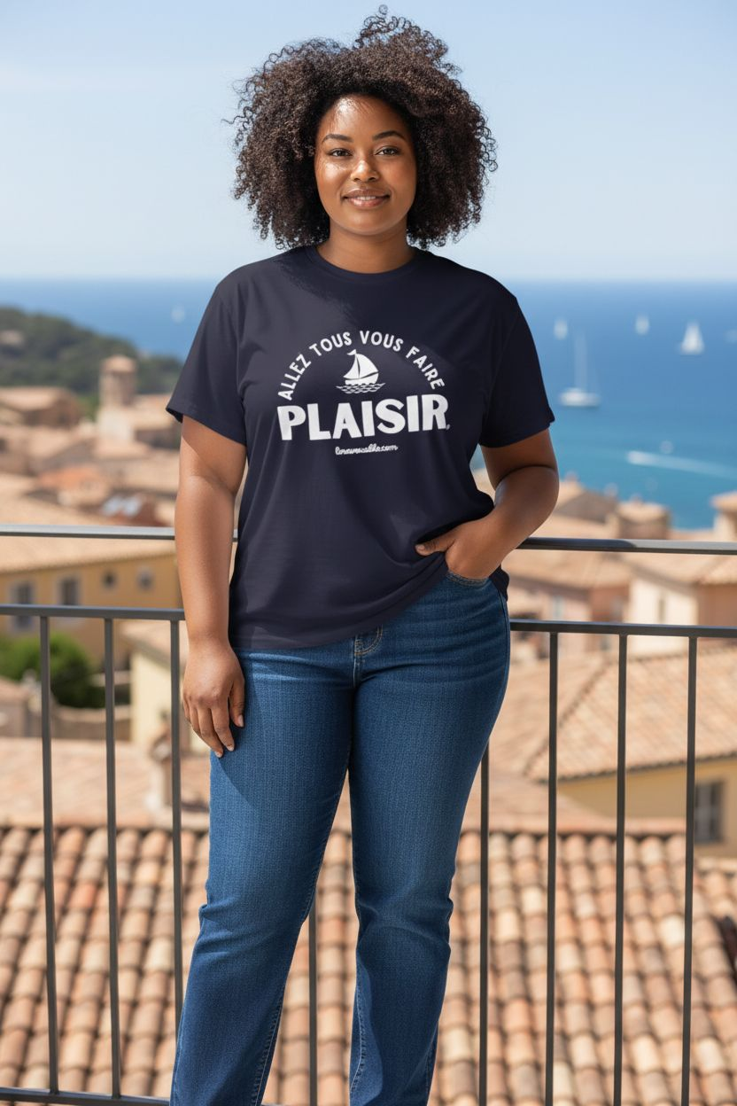 T-SHIRT "ALLEZ TOUS VOUS FAIRE PLAISIR" French Navy Taille S