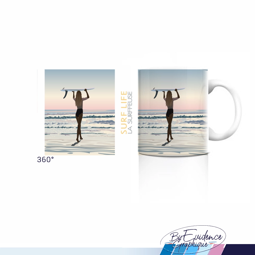 Mug La surfeuse