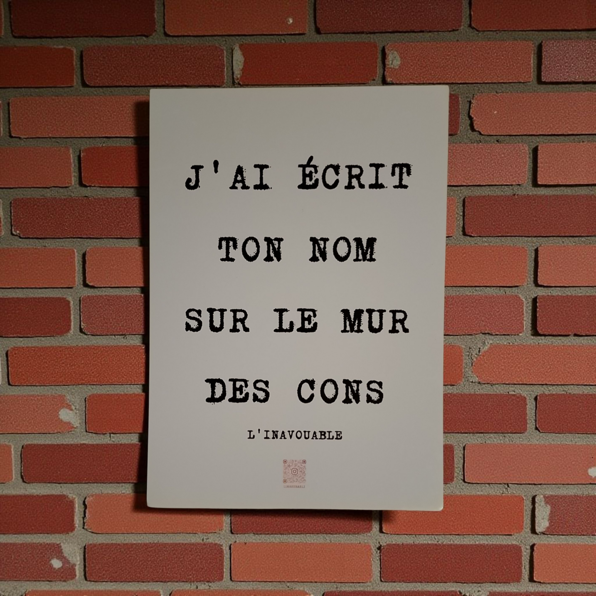 CARTE POSTALE "LE MUR DES CONS"