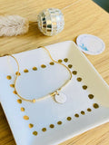 bracelet iris sequin blanc