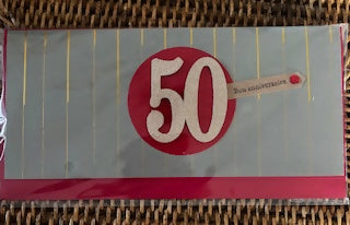 50th Birthday Card and Envelope