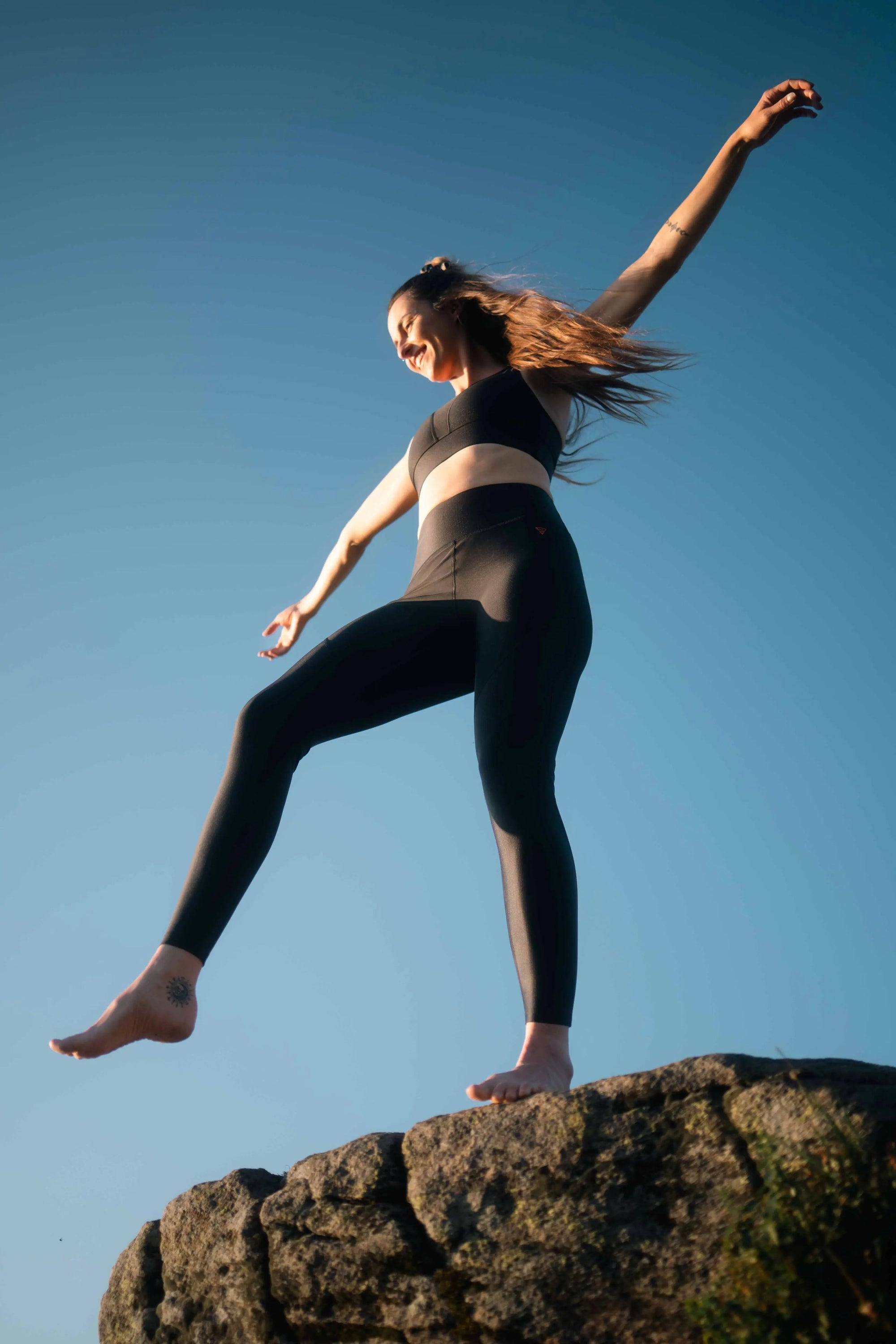 Legging sport femme noir"Orion" - Confort, maintien et style, écoresponsable gayaskin