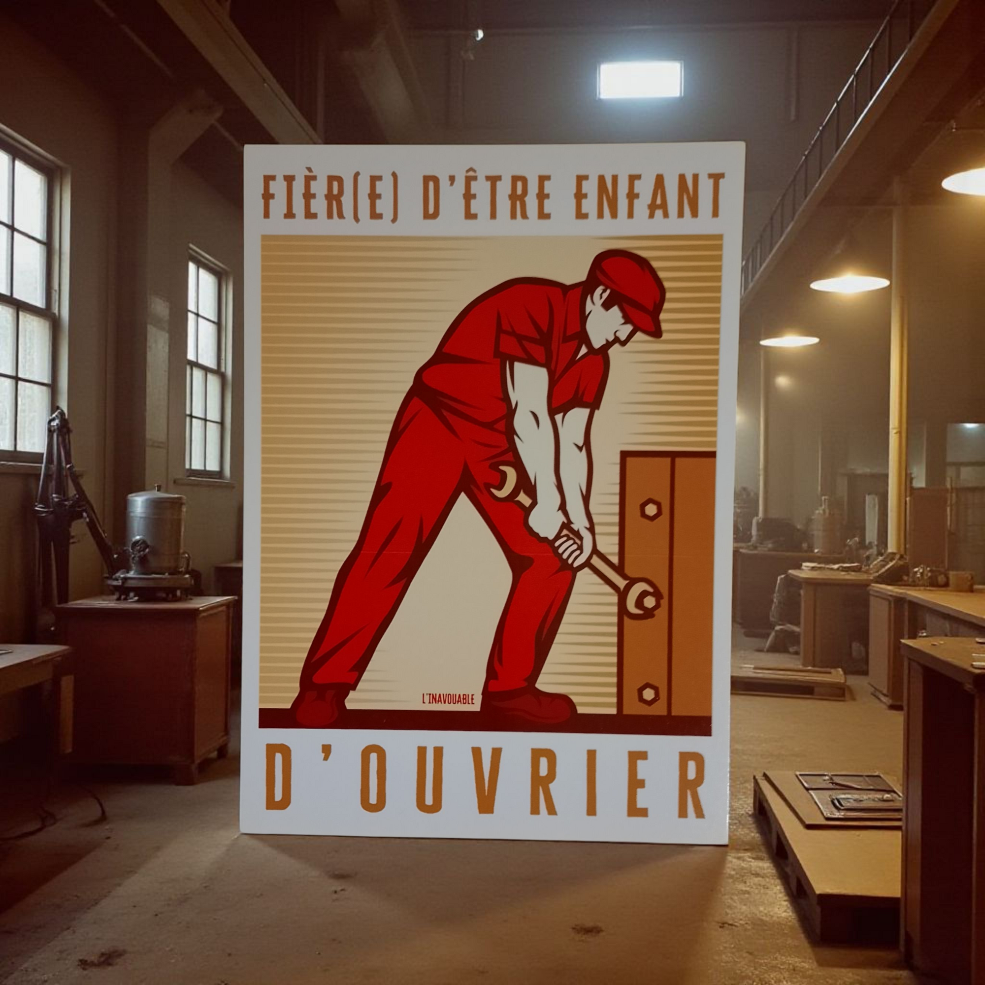 CARTE POSTALE "FIÈR(E) D'ÊTRE ENFANT D'OUVRIER"