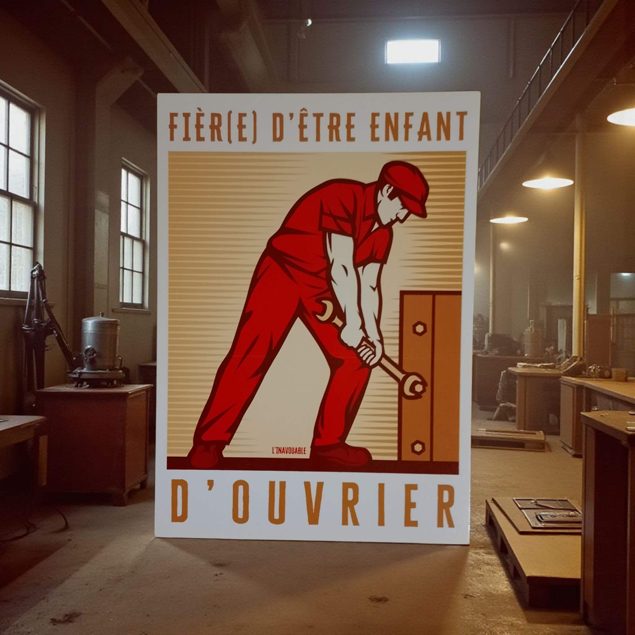 CARTE POSTALE "FIÈR(E) D'ÊTRE ENFANT D'OUVRIER"