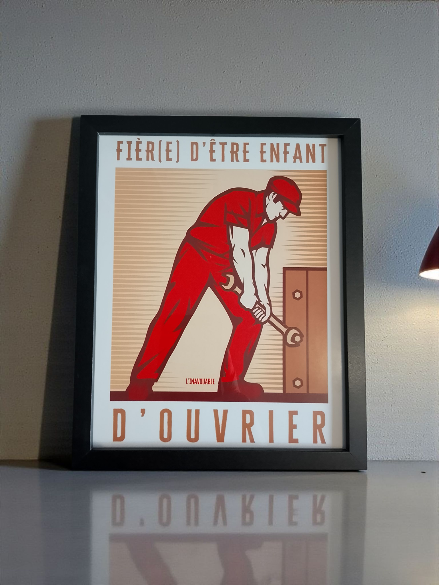 CADRE "LA MISÈRE INTELLECTUELLE..." Moyen noir