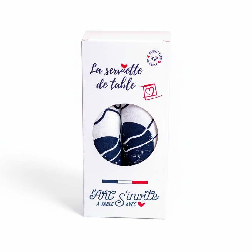 Coffret 2 serviettes "Ames Sœurs" Collab Jana | La Serviette de Table