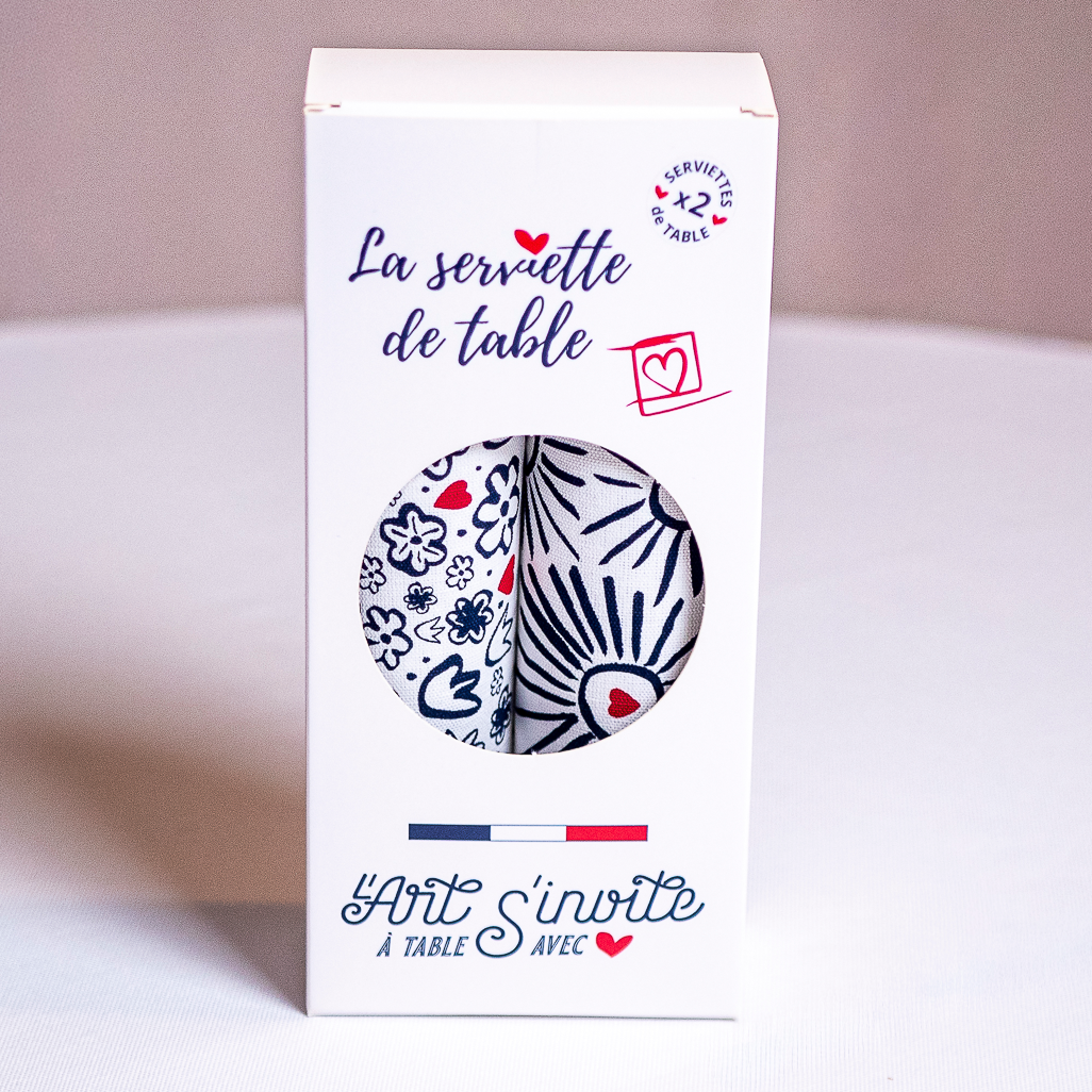Coffret de 2 serviettes de table - La Serviette de Table - Linge de table - « Les 4 saisons »