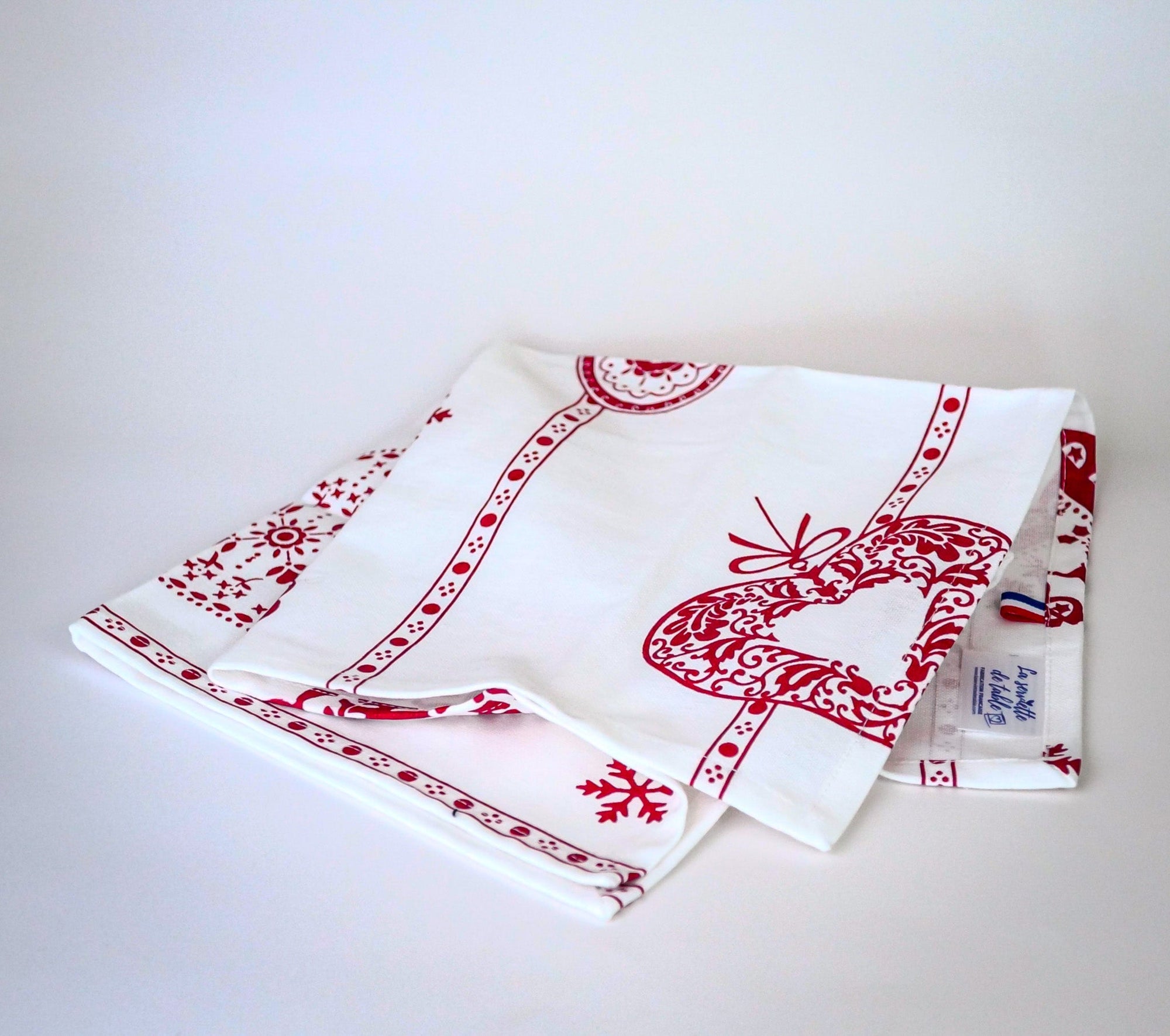 Lot de 4 serviette de table de Noël "Amour" - Linge de table