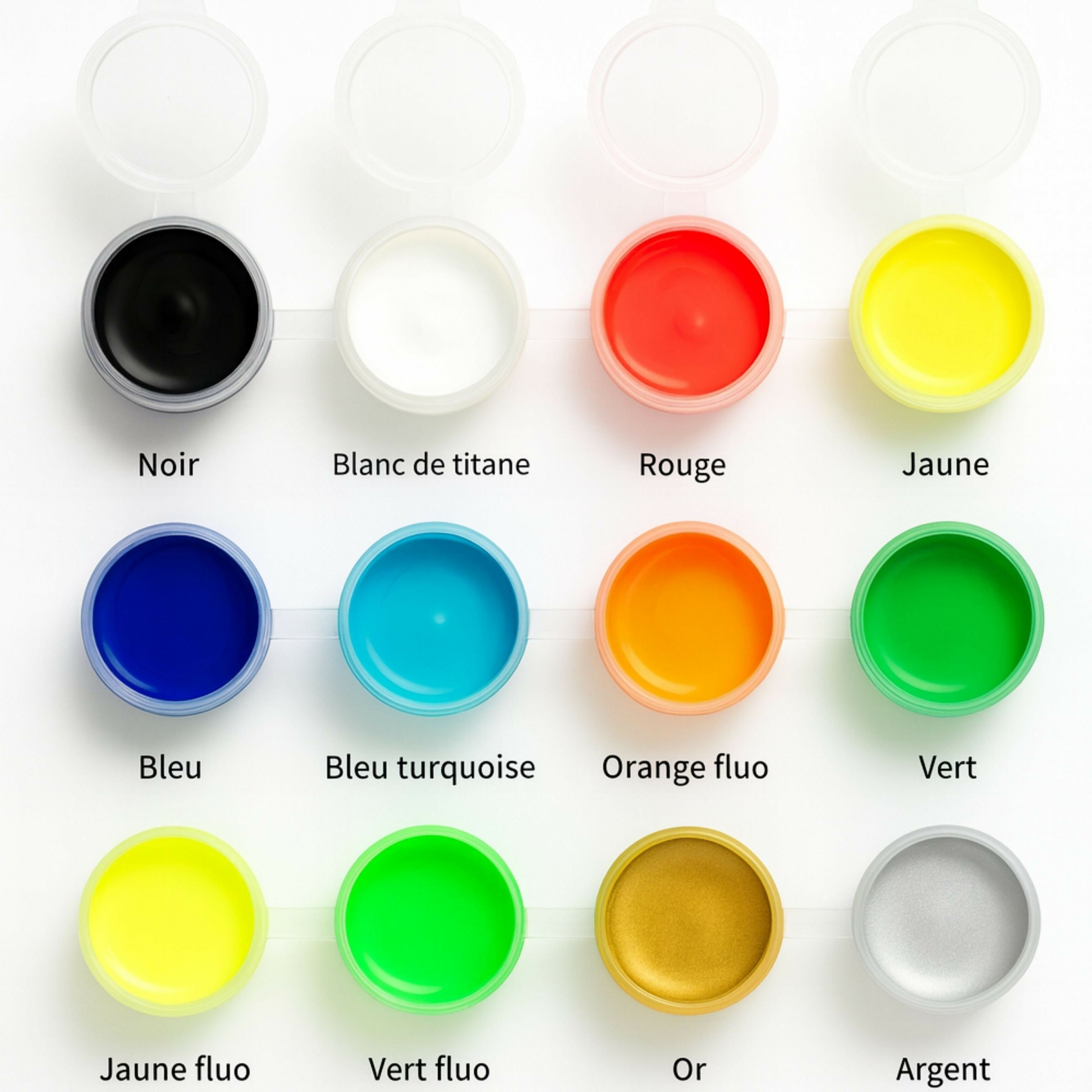 Panash Paints & Accessories Box | 12 acrylic colors + 3 brushes + adhesives + instructions