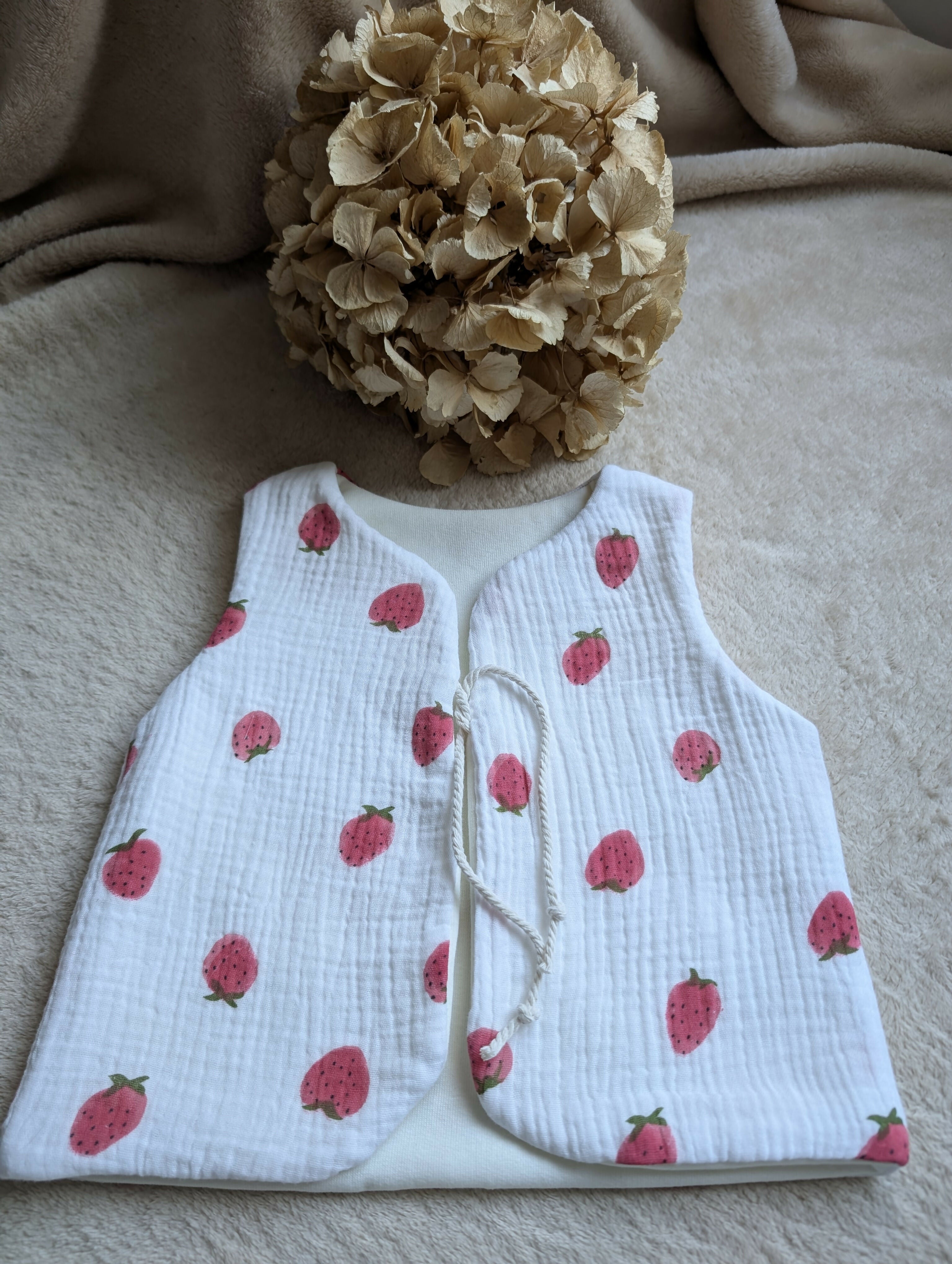 STRAWBERRY SHEPHERD'S VEST 18 MONTHS-3 YEARS