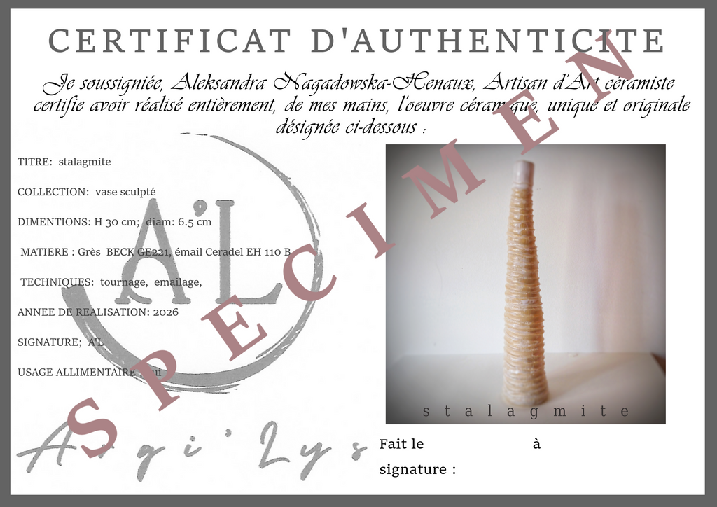 Vase en grès “Stalagmite”