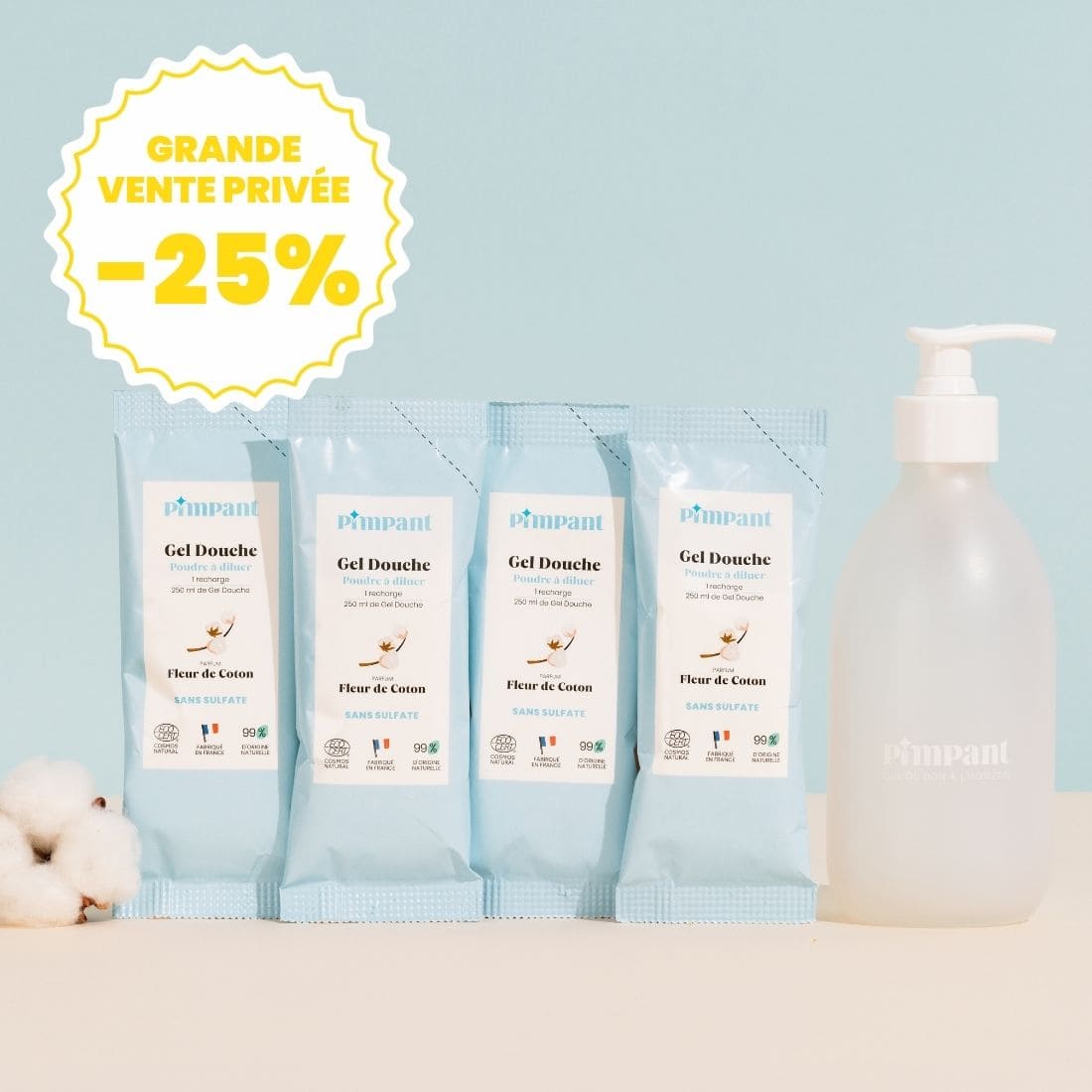 Pack Gel Douche Fleur de Coton