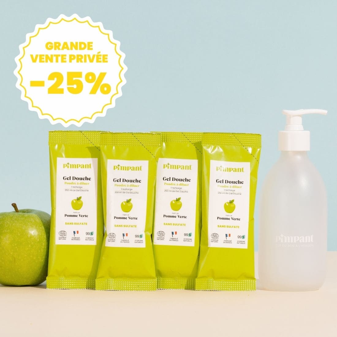 Pack Gel Douche Pomme Verte