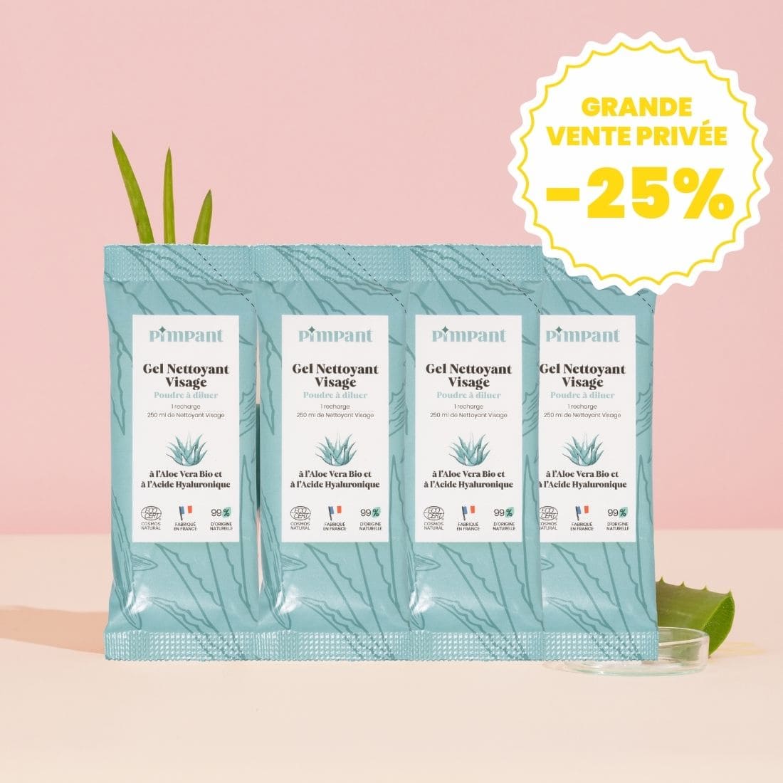 Gel Nettoyant Visage Aloe Vera (X4)