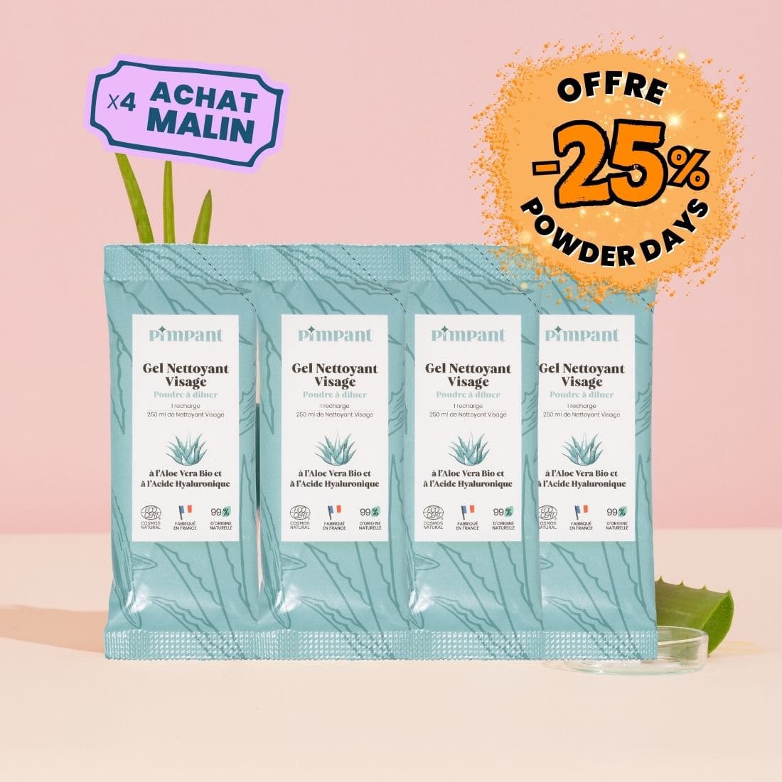 Gel Nettoyant Visage Aloe Vera (X4)