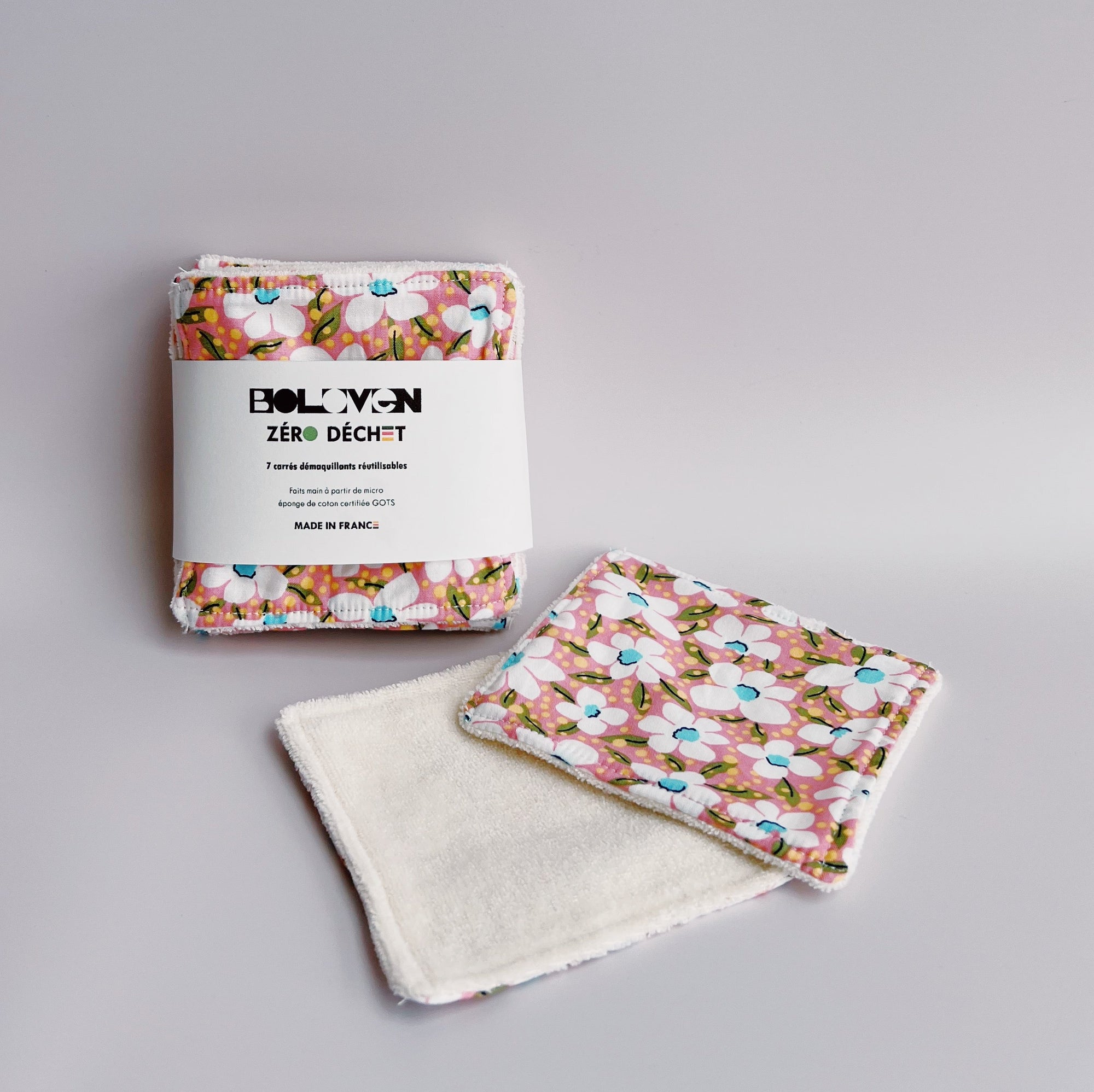Kit de 7 cotons lavables en micro éponge de coton biologique | Printemps