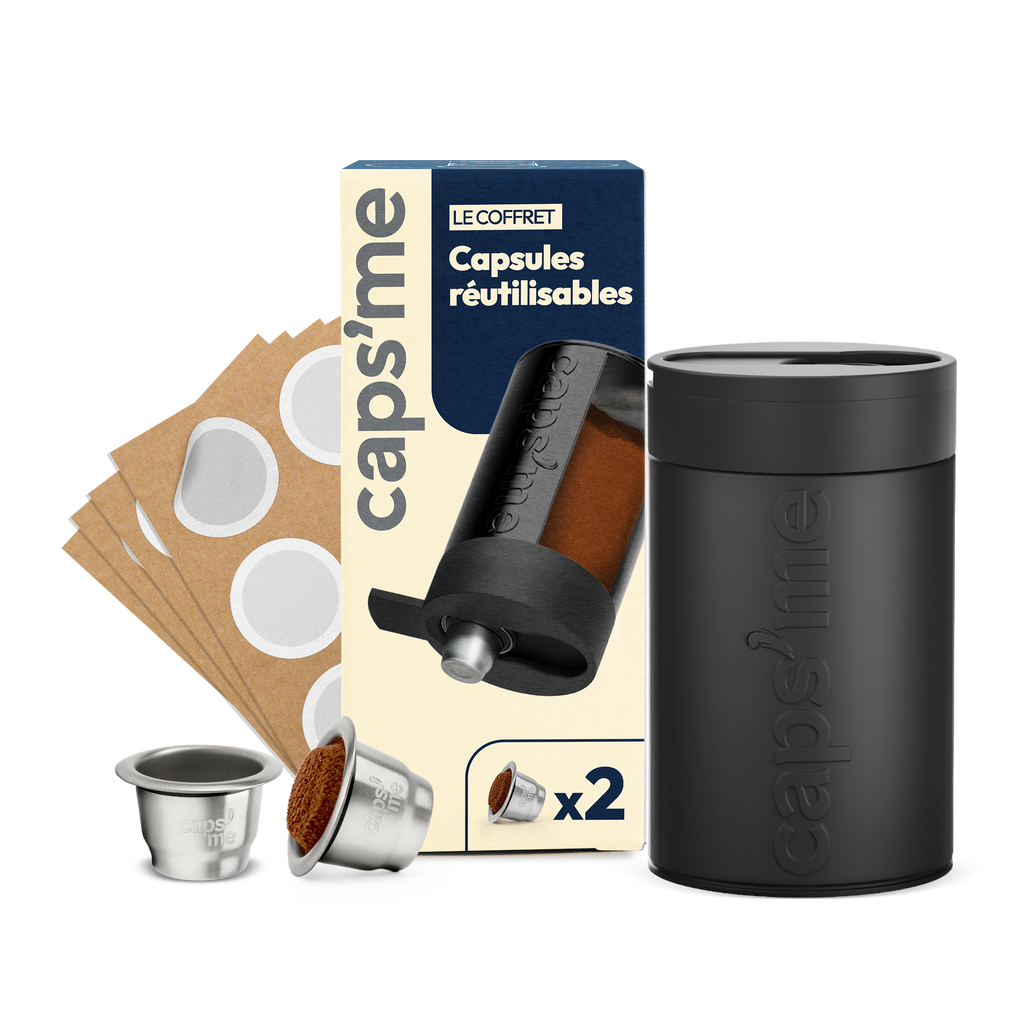 Nouveau coffret capsules réutilisables compatibles Nespresso® Original & L'Or Barista®*