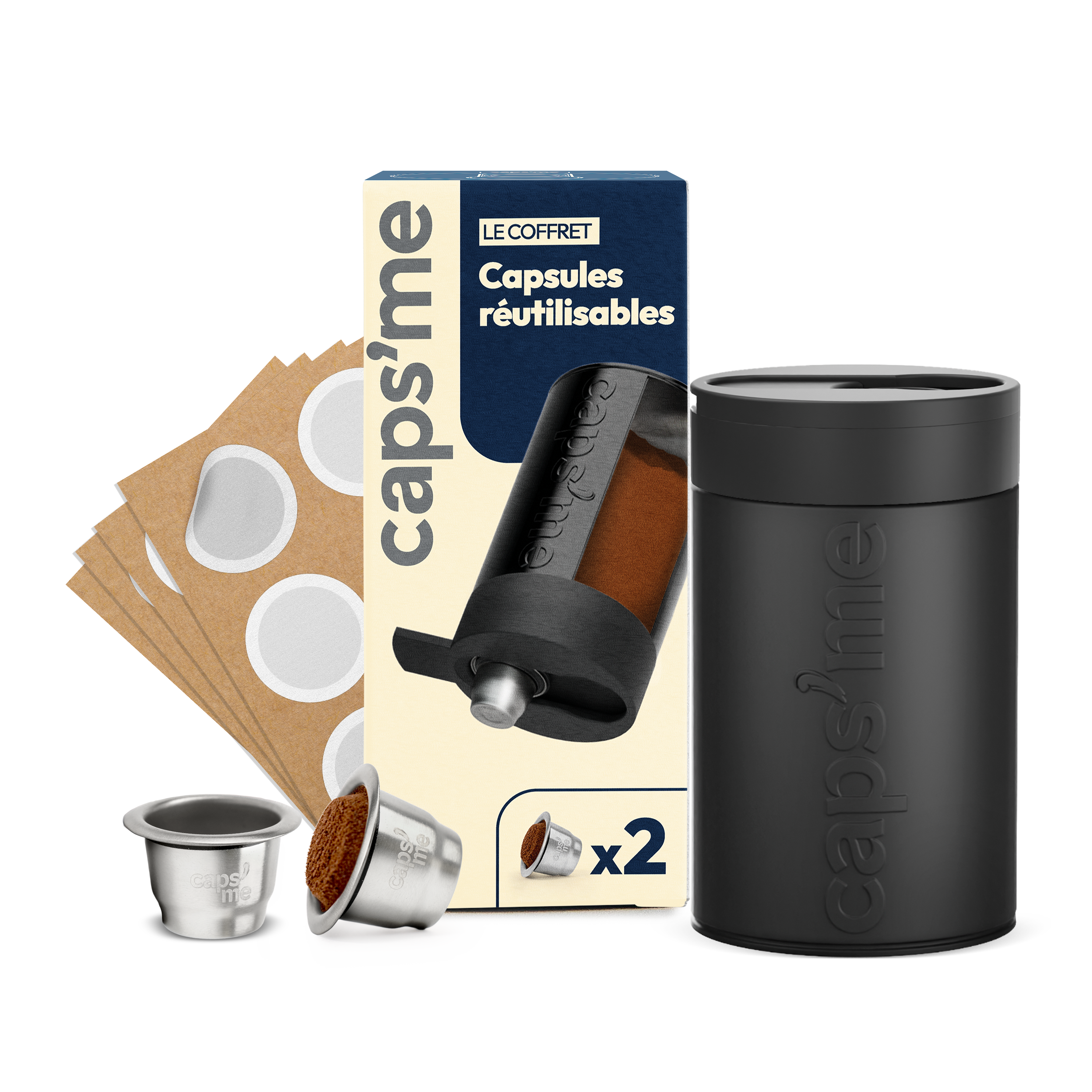 New reusable capsule set compatible with Nespresso® Original & L'Or Barista®*