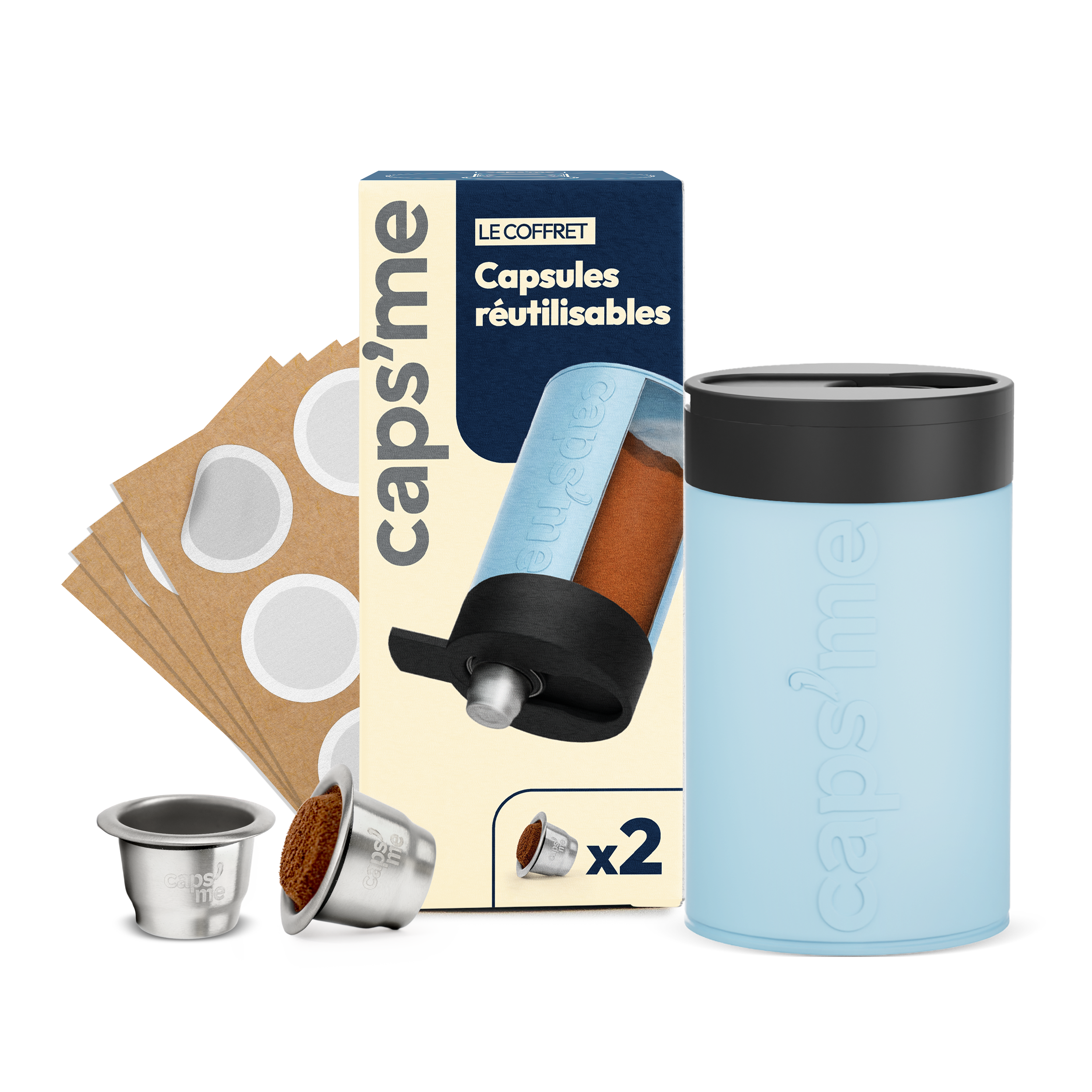 Nouveau coffret capsules réutilisables compatibles Nespresso® Original & L'Or Barista®*