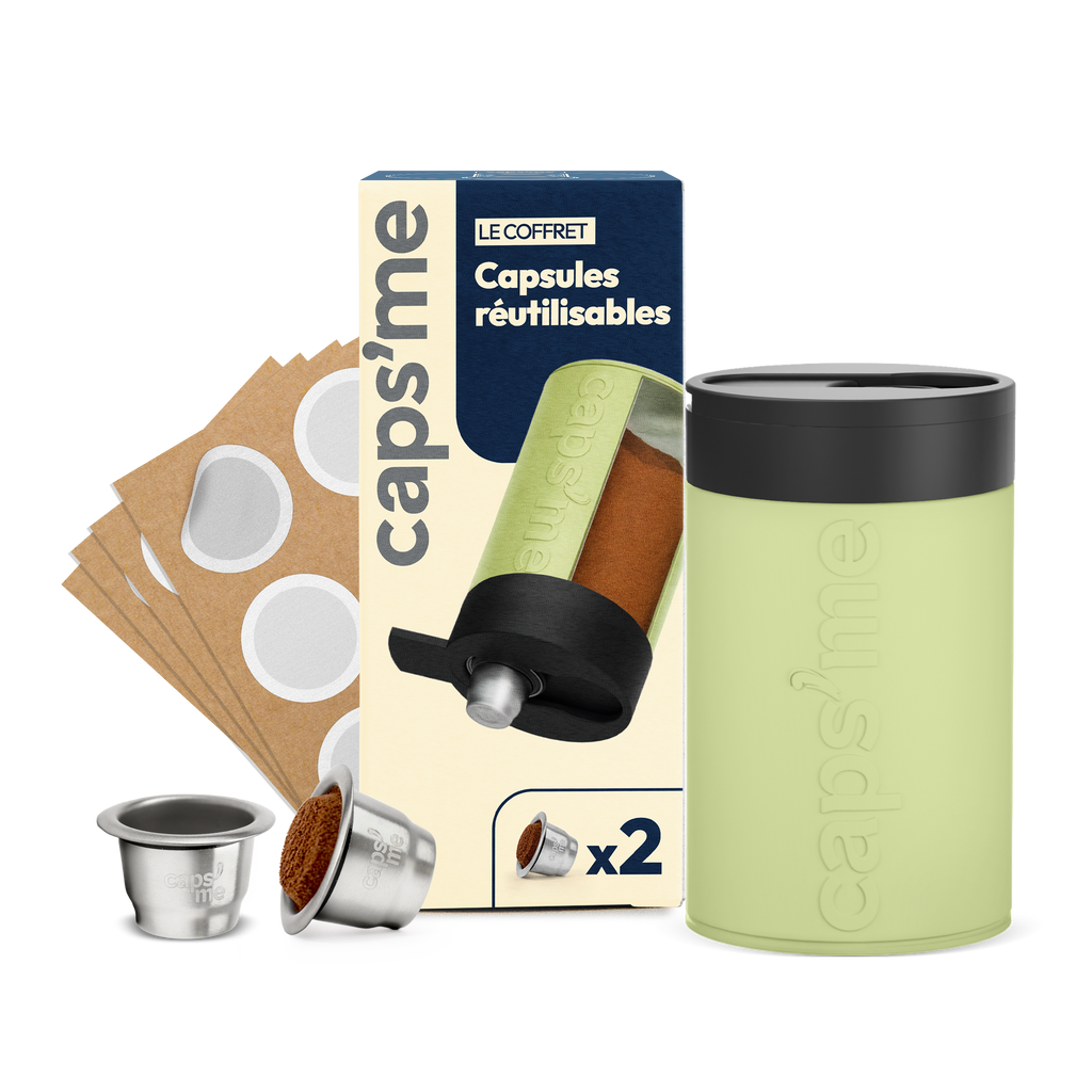 Nouveau coffret capsules réutilisables compatibles Nespresso® Original & L'Or Barista®*