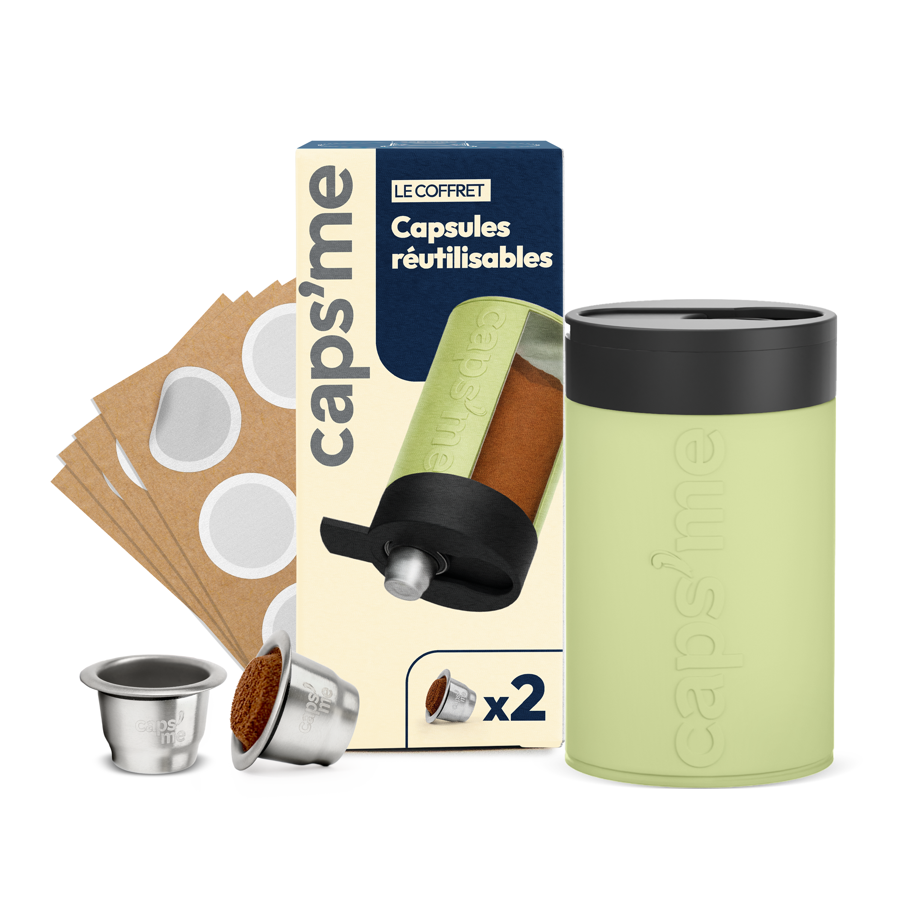Nouveau coffret capsules réutilisables compatibles Nespresso® Original & L'Or Barista®*