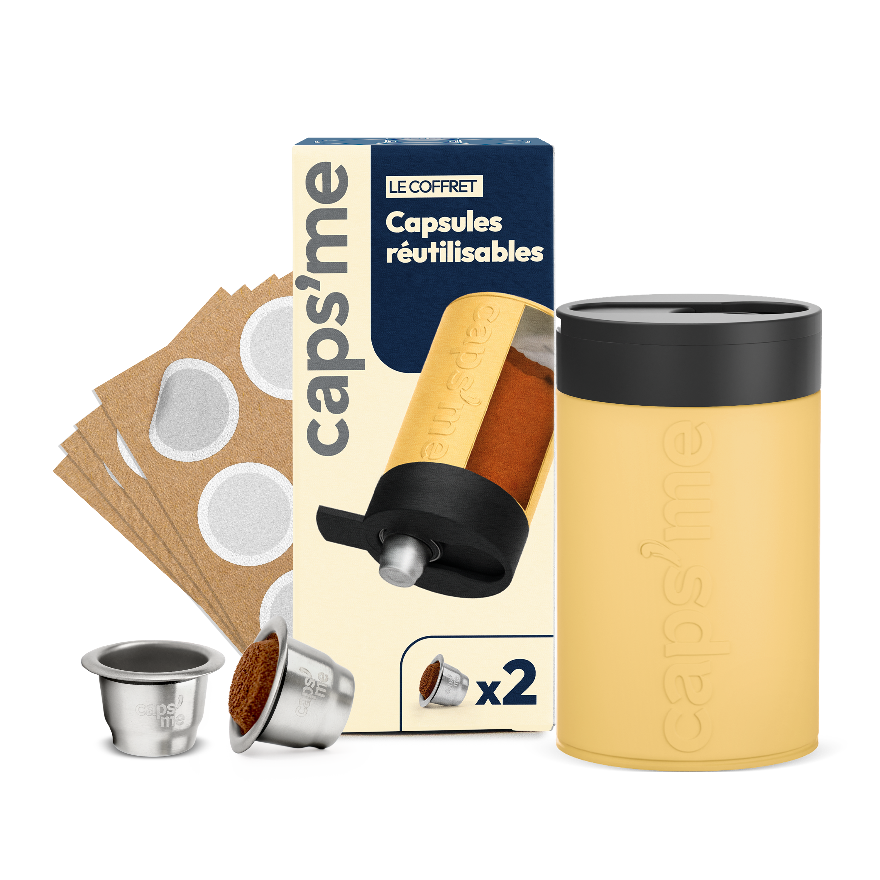 Nouveau coffret capsules réutilisables compatibles Nespresso® Original & L'Or Barista®*