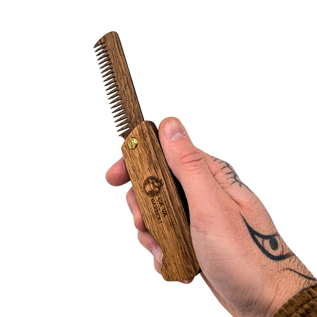 Peigne pliable en noyer
