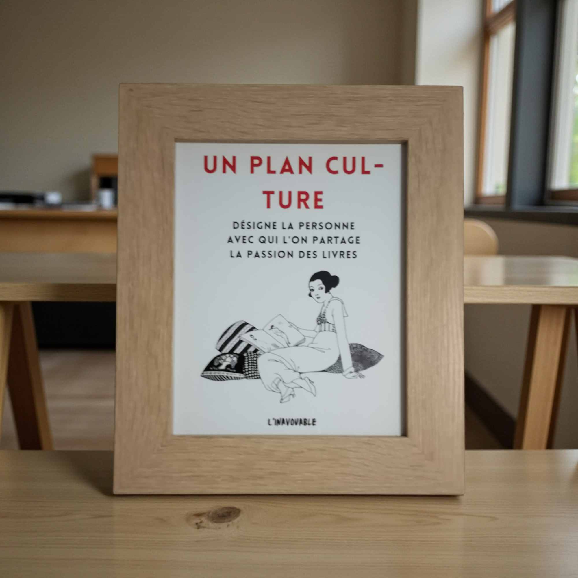 CADRE "UN PLAN CU-LINAIRE..." Moyen beige plus