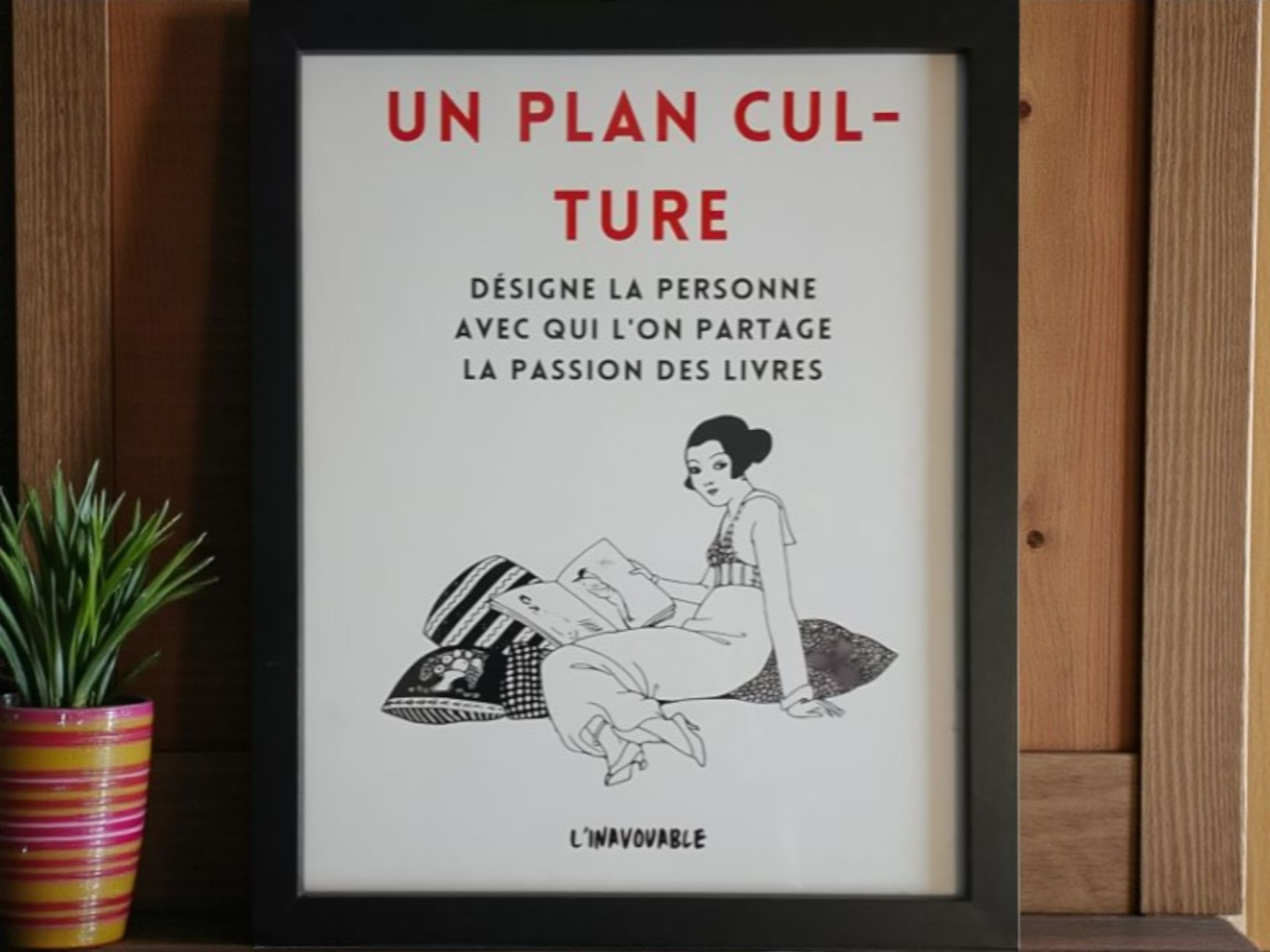 "A CUL-TURAL PLAN..." Large Black Frame
