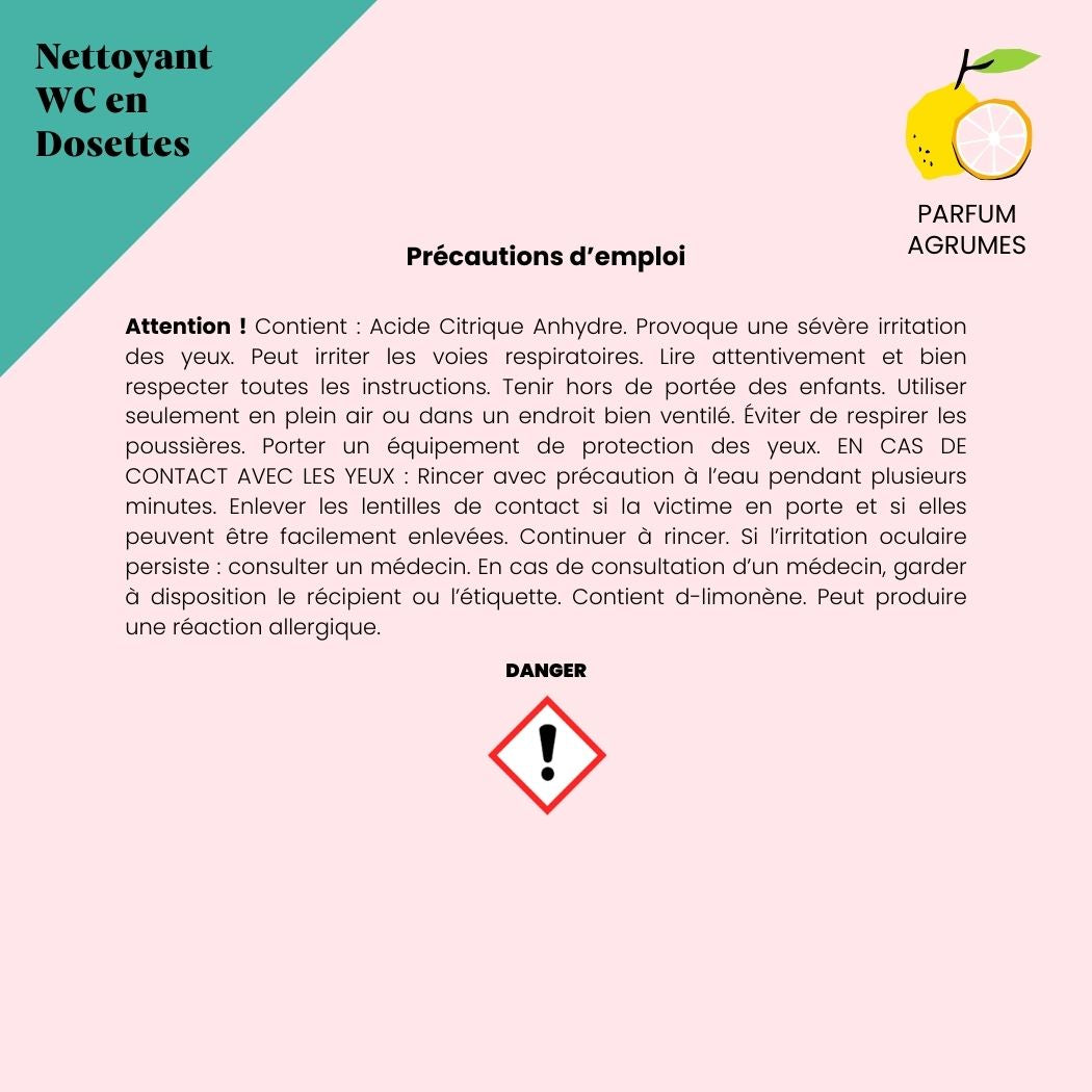 Nettoyant WC en Dosettes (x15)