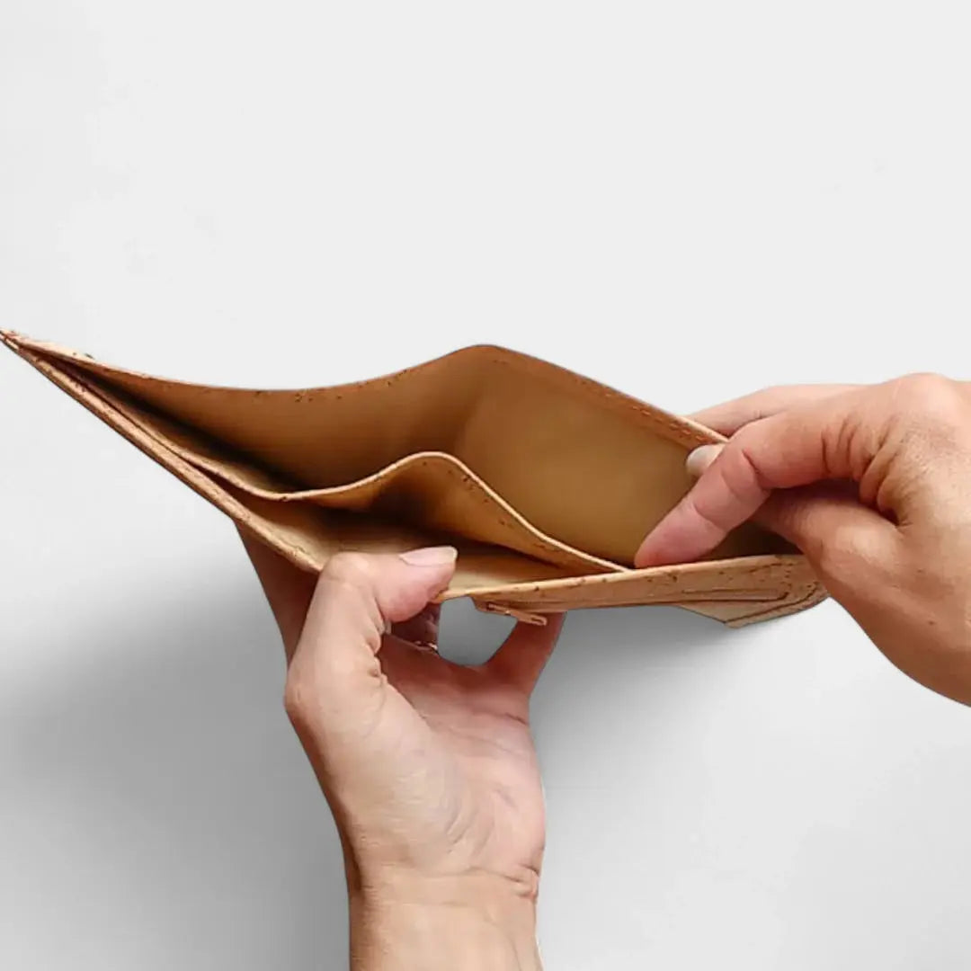 Portefeuille vegan en liège avec compartiment billets, Enzio  Karmyliege
